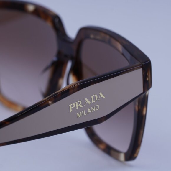 Prada PR24ZSF 07R0A6 Sunglasses Caramel Havana Square Frame - Picture 6 of 10